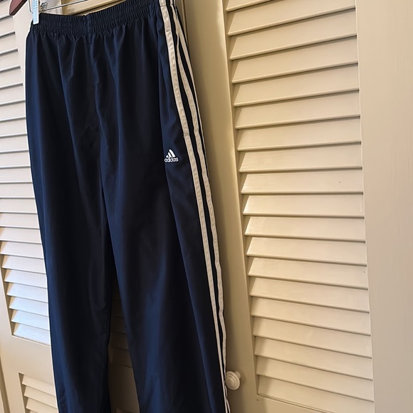 Men’s Navy with white stripes XL Adidas running pants - Picture 4 of 11
